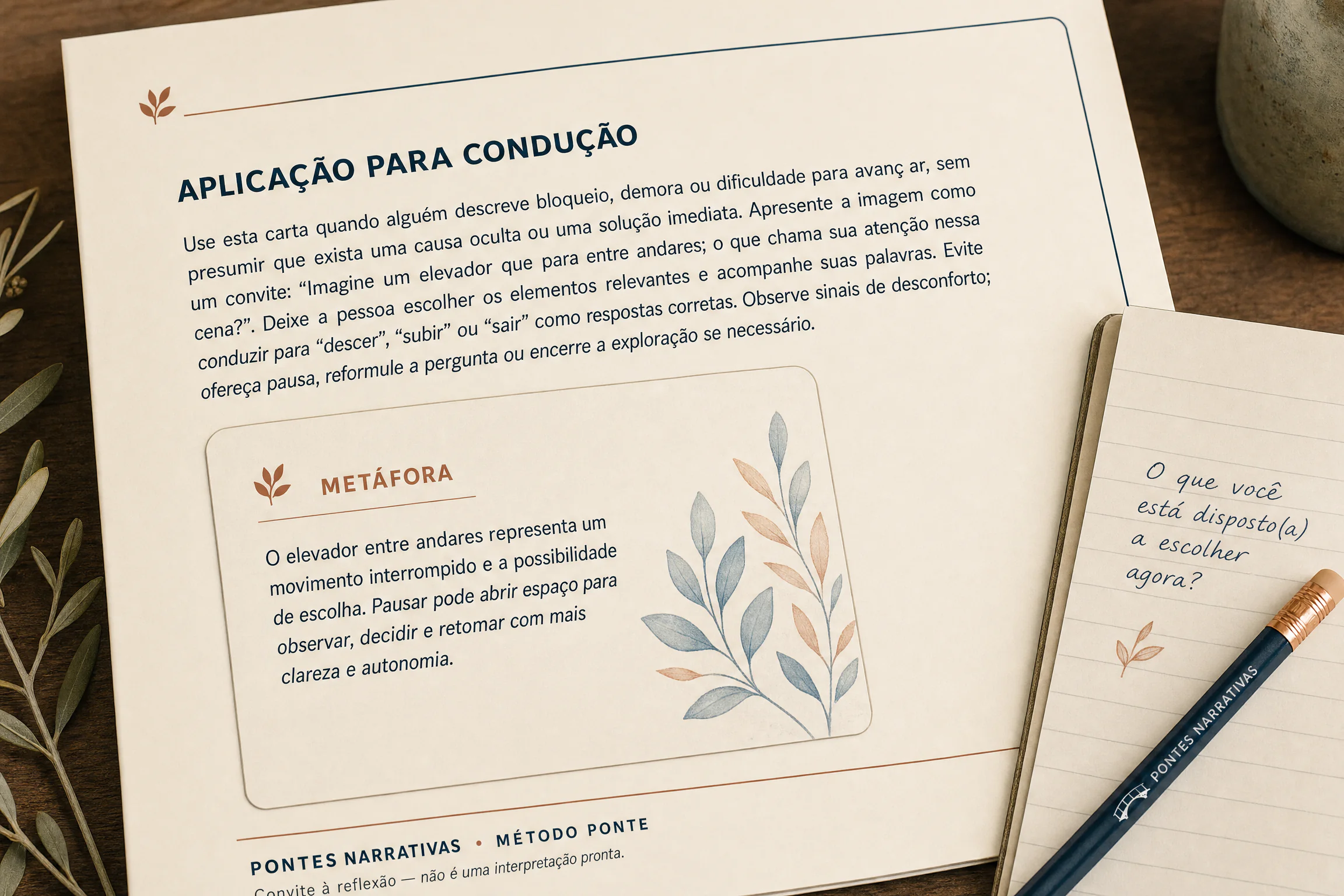 Close da aplicação para condução em Pontes Narrativas