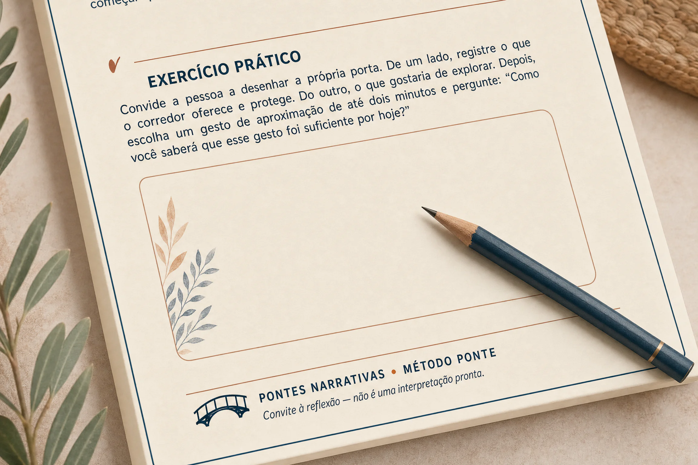 Close do exercício prático em Pontes Narrativas